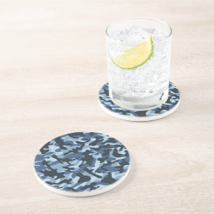 Blue Camouflage Coaster