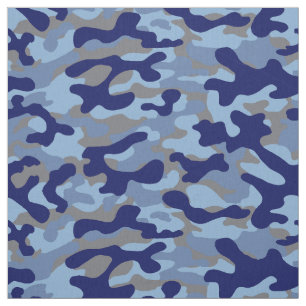 Blue Camouflage  Fabric