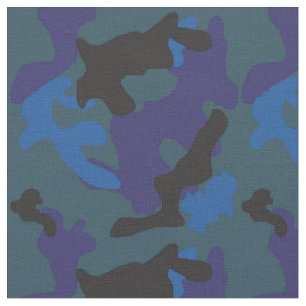 Blue Camouflage Fabric