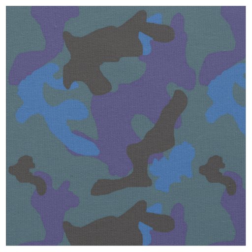 Blue Camouflage Fabric