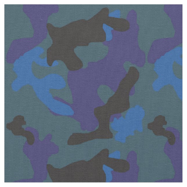Blue Camouflage Fabric (Close Up)