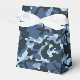 Blue Camouflage Favor Boxes