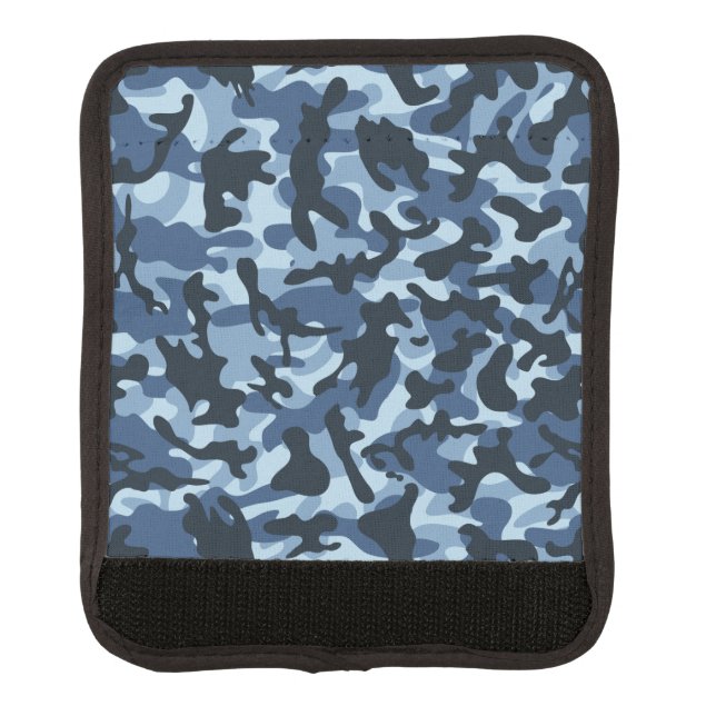 Blue Camouflage Luggage Handle Wrap (Front)