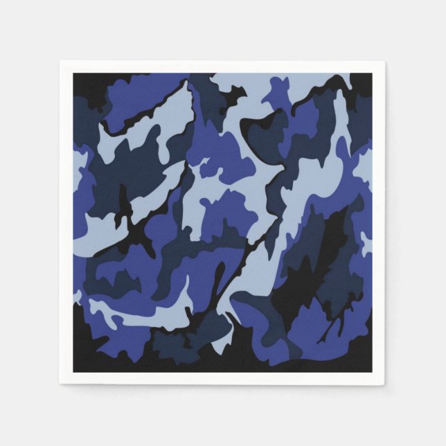 blue camouflage napkins (Front)