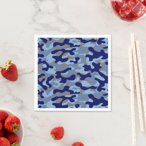Blue Camouflage  Napkins