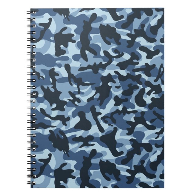 Blue Camouflage  Notebook (Front)