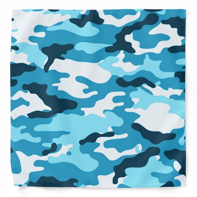 Blue camouflage Pattern Bandana (Front)