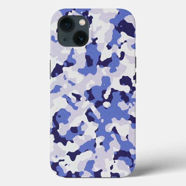 Blue camouflage pattern Case-Mate iPhone case (Back)
