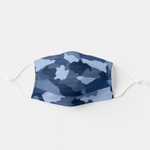 Blue Camouflage Pattern Cloth Face Mask