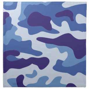 Blue camouflage pattern cloth napkin