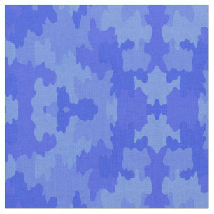 Blue Camouflage Pattern Fabric