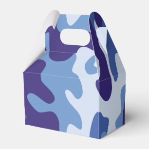Blue camouflage pattern favor boxes