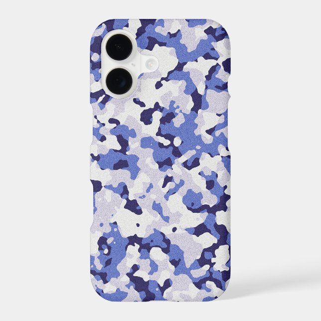 Blue camouflage pattern iphone case (Back)