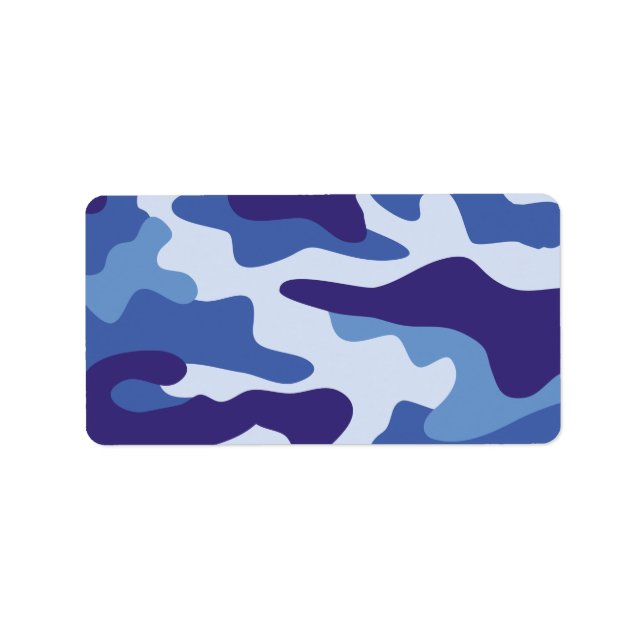 Blue camouflage pattern label (Front)