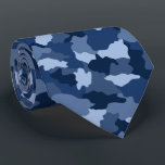 Blue Camouflage Pattern Military Neck Tie<br><div class="desc">This camouflage necktie will have you dressed in style.  This camo pattern includes the colors of navy,  pale blue and medium blue. Designed by artist ©Susan Coffey.</div>