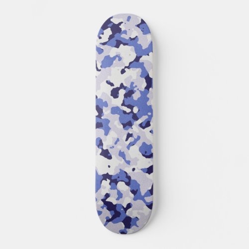 Blue camouflage pattern skateboard