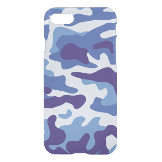Blue camouflage pattern iPhone SE/8/7 case