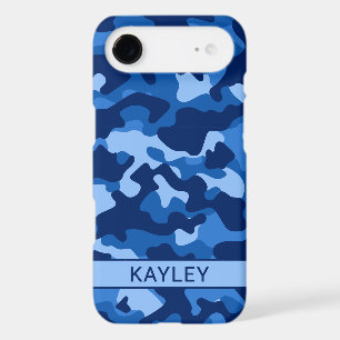 Blue Camouflage Personalized iPhone 17 Air Case
