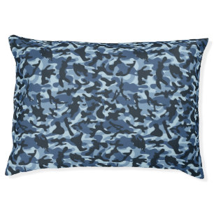 Blue Camouflage Pet Bed
