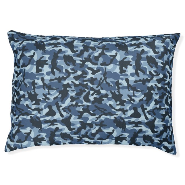 Blue Camouflage Pet Bed (Front)