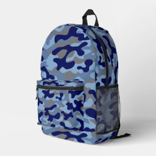 Blue Camouflage  Printed Backpack