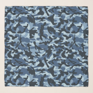 Blue Camouflage Scarf