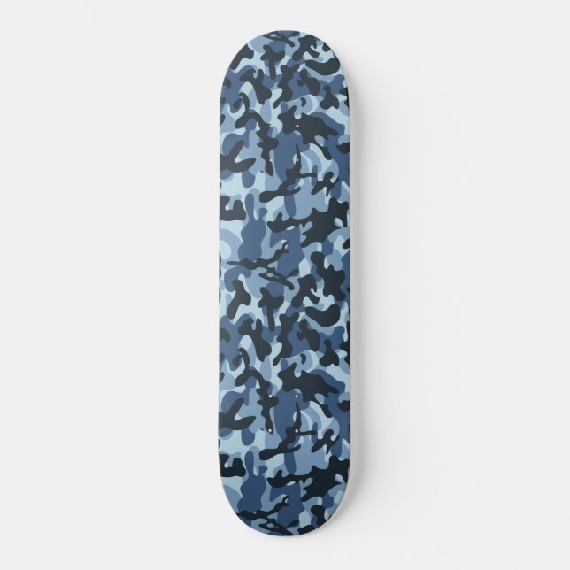 Blue Camouflage Skateboard (Front)