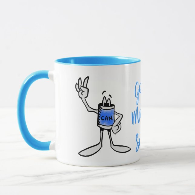 Blue Can Creature Coffee Mug (Left)