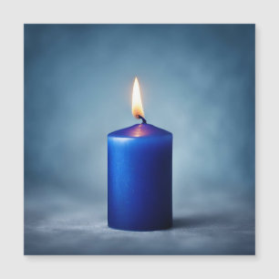 Blue Candle Magnetic Invitation