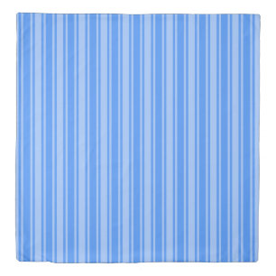 Blue candy stripes duvet cover