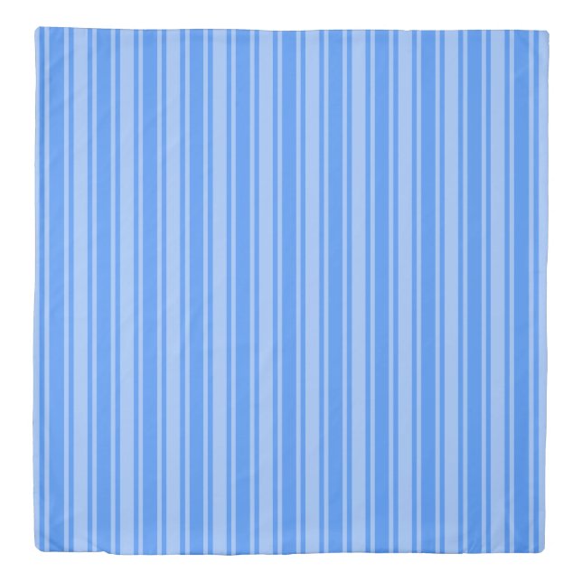 Blue candy stripes duvet cover (Front)
