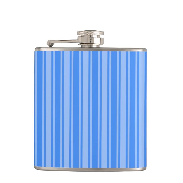 Blue candy stripes flask (Front)