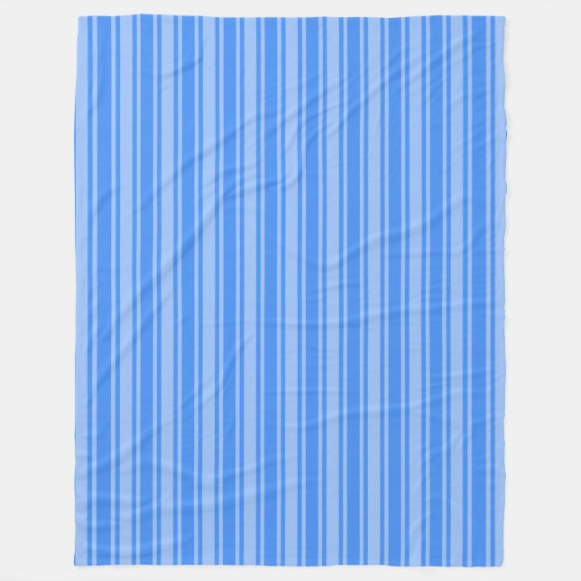 Blue candy stripes fleece blanket (Front)