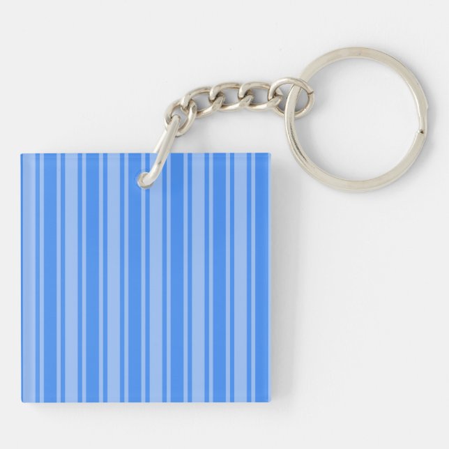 Blue candy stripes keychain (Back)