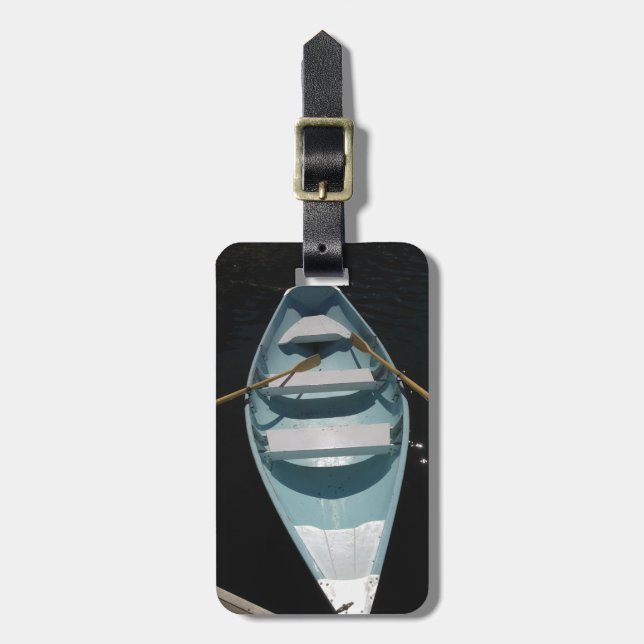 Blue Canoe Luggage Tag (Front Vertical)