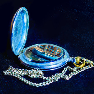 Blue Canoe Pocket Watch