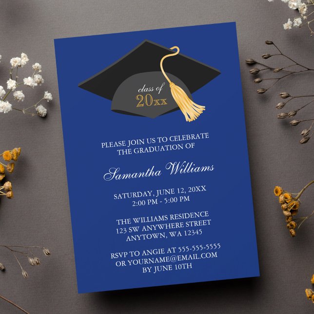 Blue Cap and Tassel Graduation Announcement (Creator Uploaded)