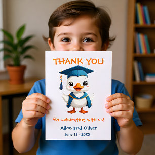 Blue Cap Goose Graduation Party Thank You Card