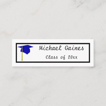 Blue Cap  - Graduation Name Insert Cards by Cherylsart at Zazzle