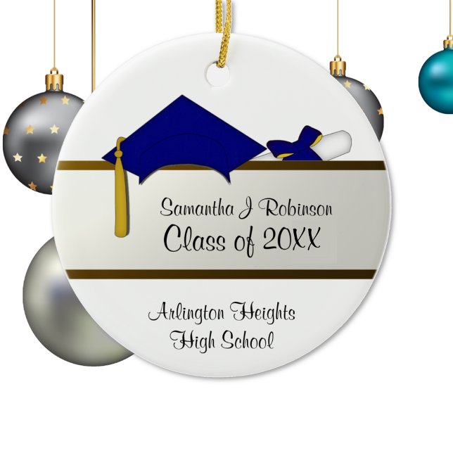 Blue Cap Graduation Ornament (Creator Uploaded)