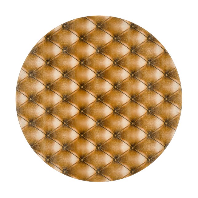 Blue Capitone Textile: Retro Background Cutting Board (Front)