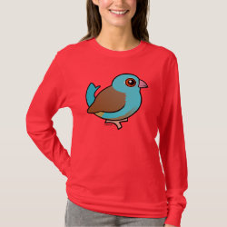 Blue-capped Cordonbleu Women's Basic Long Sleeve T-Shirt