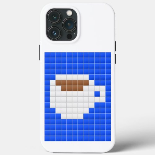 Blue Cappuccino Emoji Art iPhone 13 Pro Max Case