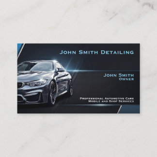 Blue Car Auto Washing, Repair and Detailing Card