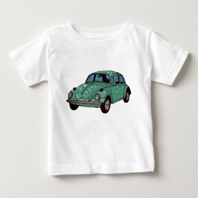 Blue Car Fine Jersey T-Shirt (Front)
