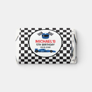 Blue Car Racing Birthday Hershey's Miniatures