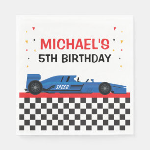 Blue Car Racing Party Napkins