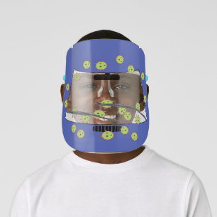 Blue Car Windshield with Germs Kids' Face Shield