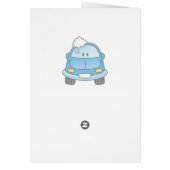 Blue car with bubbles cards (Back)