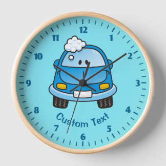 Blue Car with Bubbles Clock